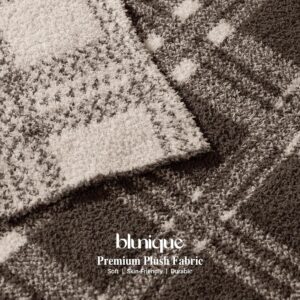 Knit Throw Blanket for Couch, Soft Cozy Fluffy Knitted Blanket for Sofa, Bed, Gift for Women Girls Home Decor (Dark Taupe, Throw 50x72) - Image 4