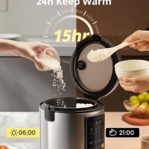 COMFEE' 14-in-1 Rice Cooker, Stainless Steel, 10-Cups Uncooked Rice - Image 2