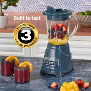 Hamilton Beach Power Elite Blender For Smoothies With Wave Action System | 40 oz. Glass Jar | 12 Functions Including Puree, Crush Ice | 700 Watts | Kitchen Makeover Blue | 58155 - Image 4