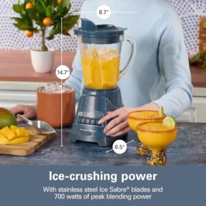 Hamilton Beach Power Elite Blender For Smoothies With Wave Action System | 40 oz. Glass Jar | 12 Functions Including Puree, Crush Ice | 700 Watts | Kitchen Makeover Blue | 58155 - Image 7