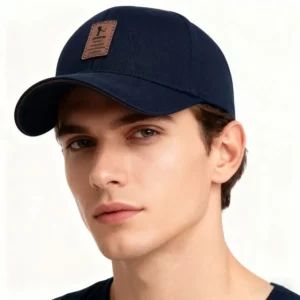 Khaki Vintage Fabric Label Baseball Cap for Men, Trendy and Versatile, Sunshade Duckbill Hat, Casual Soft Top, Flattering for Fa - Image 5
