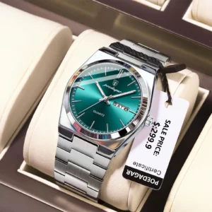 POEDAGAR Luxury Men's Watches Waterproof Luminous Date Week Men Watch Stainless Steel Casual Fashion Quartz Man Wristwatch Reloj - Image 2