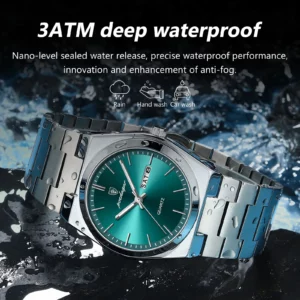 POEDAGAR Luxury Men's Watches Waterproof Luminous Date Week Men Watch Stainless Steel Casual Fashion Quartz Man Wristwatch Reloj - Image 5