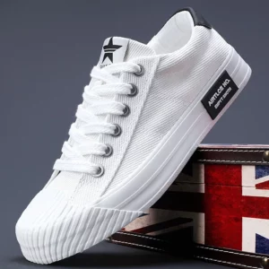 Men's Casual Shoes Classic Breathable Canvas Shoes Fashion Outdoor Sneakers for Men Lace Up Vulcanized Shoe Students Tenis Shoes - Image 3