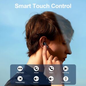 Ear buds, Wireless Earbuds, 56Hrs, BT5.3 Headphones, ENC, IPX7 for iPhone | Bluetooth 5.3, Hi-Fi Stereo Deep Bass, 4 ENC Noise Cancelling Headphones Mics, Ear Buds for iPhone Android Phones Laptop - Image 7