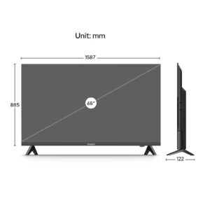 Impex 65 Inch 4K UHD Smart LED TV - 3840x2160 Resolution, Latest Android Version, Quad Core, Frameless Slim Television, A+ Panel, Wi-Fi, 3 HDMI, 2 USB, RJ45, E- Share Screen Share, Smart Energy Saving, 2 Year Warranty - Gloria 65 UHD Smart, Black GLORIA 65 UHD SMART Black - Image 8
