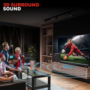 Honeywell Trueno U3000 160W Soundbar with Subwoofer, 2.1 Channel Sound, 57.15 mm*4 Drivers, Bluetooth V5.0+EDR,with Remote,EQ Mode,5 Play Modes-BT,Aux,USB,Optical & HDMI-2Years WARRANTY - Image 6