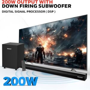 Honeywell Trueno U3000 160W Soundbar with Subwoofer, 2.1 Channel Sound, 57.15 mm*4 Drivers, Bluetooth V5.0+EDR,with Remote,EQ Mode,5 Play Modes-BT,Aux,USB,Optical & HDMI-2Years WARRANTY - Image 10