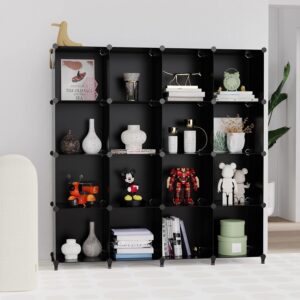 HOMIDEC Closet Organizers and Storage, 16 Cube Storage Organizer, Closet Organizer Bookshelf Cubes Shelves for Clothes, Bedroom, Kids Room, Bathroom, Wardrobe, Garment Racks, Black | Closet Organizer Bookshelf Storege Cubes Shelves for Bedroom, Kids Room, Bathroom, Wardrobe, Clothes Racks - Image 3