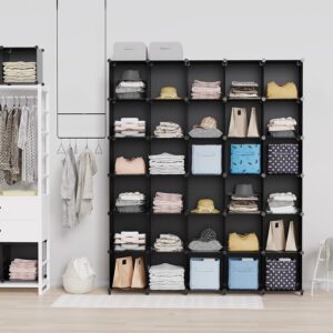 HOMIDEC Closet Organizers and Storage, 16 Cube Storage Organizer, Closet Organizer Bookshelf Cubes Shelves for Clothes, Bedroom, Kids Room, Bathroom, Wardrobe, Garment Racks, Black | Closet Organizer Bookshelf Storege Cubes Shelves for Bedroom, Kids Room, Bathroom, Wardrobe, Clothes Racks - Image 8