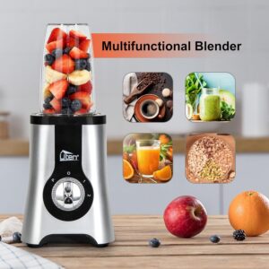 Uten 5-in-1 Smoothie Blender 42 oz/1.25L, Multi-Functional Mixer, Smoothie Maker, Juicer, Grinder with 304 Stainless Steel Blades, BPA-Free, Dishwasher Safe, Includes 3 Blender Cups & 2 Travel Bottles - Image 5