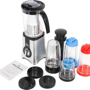 Uten 5-in-1 Smoothie Blender 42 oz/1.25L, Multi-Functional Mixer, Smoothie Maker, Juicer, Grinder with 304 Stainless Steel Blades, BPA-Free, Dishwasher Safe, Includes 3 Blender Cups & 2 Travel Bottles - Image 6
