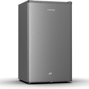 KROME 120L Gross Single Door Refrigerator, Ideal for Small Spaces,Compact Freezer,Reversible Door, Mini Fridge Suitable for Kitchen, Bedroom, Office & Bar, inox, 5 Year Compressor Warranty, KR-RDC120H - Image 2