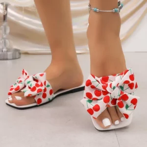 Women Slippers 2026 New Trend Flat Slippers Fashion Trend Bow Anti Slip Sandals Wear-resistant Comfortable Shoes Slides Women - Image 4