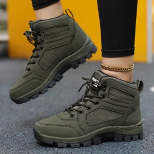 Women Sports Shoes White Casual Non Slip Running Shoes Outdoor Hiking Climbing Waterproof Breathable Lace Up Platform Sneakers - Image 4