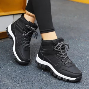 Women Sports Shoes White Casual Non Slip Running Shoes Outdoor Hiking Climbing Waterproof Breathable Lace Up Platform Sneakers - Image 6
