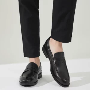 Fashion New Arrival One-Strap Over-the-Waterloo Loafers Business Formal Classic Breathable Men's Leather Shoes Round-Toe Versati - Image 3