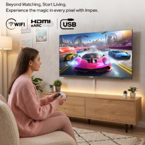 Impex 32 Inch HD Smart LED TV - HD 1366 x 768 Resolution, Latest Android Television, Quad Core, Frameless, A+ Panel, Android TV with Wi-Fi, 3 HDMI Ports , 2 USB, VGA, RJ45, 178° View, Slim Design, Netflix, YouTube, 2 Year Warranty - Gloria 32 Smart IX 32HD SMART IX 32HD SMART Black - Image 6