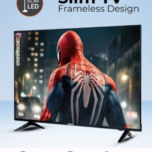 GEEPAS 50-inch 4K Ultra HD LED TV Android Powered Smart TV | Advanced HQ Sound with Remote Control, Multiple Ports like HDMI, USB, AV-IN, Headphone Jack | Wi-Fi, Screen Mirroring, Slim and Frameless Design | GLED5028SEFHD Black GLED5028SEFHD Black - Image 3