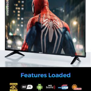 GEEPAS 50-inch 4K Ultra HD LED TV Android Powered Smart TV | Advanced HQ Sound with Remote Control, Multiple Ports like HDMI, USB, AV-IN, Headphone Jack | Wi-Fi, Screen Mirroring, Slim and Frameless Design | GLED5028SEFHD Black GLED5028SEFHD Black - Image 7