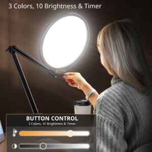 UBeesize 10" Key Light for Streaming, Desk Ring Light with Adjustable Arm, Zoom Lighting for Home Office, Gaming, Podcast, Video Calls, and Recording - Image 4