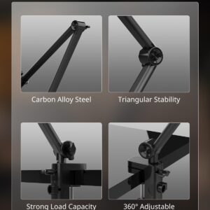 UBeesize 10" Key Light for Streaming, Desk Ring Light with Adjustable Arm, Zoom Lighting for Home Office, Gaming, Podcast, Video Calls, and Recording - Image 7