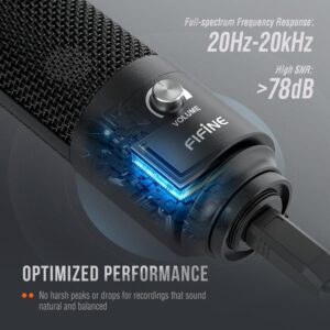 FIFINE T669 Studio Condenser USB Microphone for Recording Podcasting Computer Microphone Kit for Voice Overs, Adjustable Boom Arm Stand, Shock Mount for Vocal, Instruments, Gaming, Streaming - Image 2