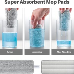 JOYMOOP Wall Mop and Bucket Set, Hands-Free Flat Floor Mop with 3 Washable Microfiber Pads, Wet and Dry Use, Ideal for Home and Commercial Floor Cleaning - Image 5