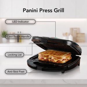 OVENTE 3 in 1 Electric Sandwich Maker, 750W Non-Stick Plates, Black GPI302B Panini Press Grill and Waffle Iron Removable Set , Perfect for Grilled Cheese, Tuna Melts, Burgers, Steaks and Snacks - Image 5