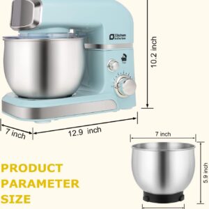 Kitchen in the box Stand Mixer,3.2Qt Small Electric Food Mixer,6 Speeds Portable Lightweight Kitchen Mixer for Daily Use with Egg Whisk,Dough Hook,Flat Beater - Image 3
