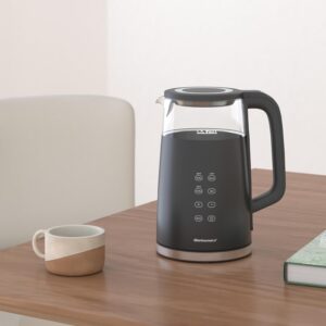 Elite Gourmet 1.7L Dual-Wall Cool-Touch Tea Kettle, Touchscreen, Black Borosilicate Glass, 304 Stainless Steel Interior, Programmed Digital Keep Warm, Auto Off & Audible Indicator - Image 7