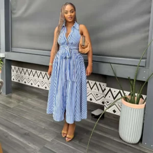 Long Dress Women Dresses A Line Vestidos Y2k Streetwear Sleeveless Turn Down Collar Elegant Splice Party Night Work 2026 Summer - Image 1
