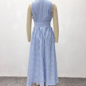 Long Dress Women Dresses A Line Vestidos Y2k Streetwear Sleeveless Turn Down Collar Elegant Splice Party Night Work 2026 Summer - Image 6