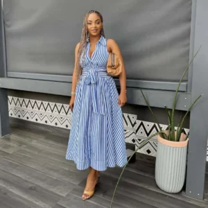 Long Dress Women Dresses A Line Vestidos Y2k Streetwear Sleeveless Turn Down Collar Elegant Splice Party Night Work 2026 Summer - Image 3