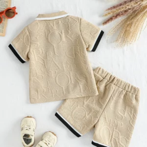 Casual Summer Set Children Fashion Clothes Suits Kids Short Sleeves Tops+Shorts 2Pcs 2026 New Solid Colour Outfits For1-6Y - Image 5