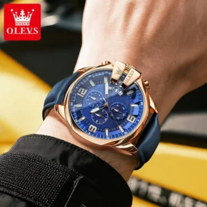 OLEVS Luxury Men Quartz Watch Big Dial Wristwatch Waterproof Luminous Date Sport Business Male Clock Relogio Masculino Gift 2978 - Image 3
