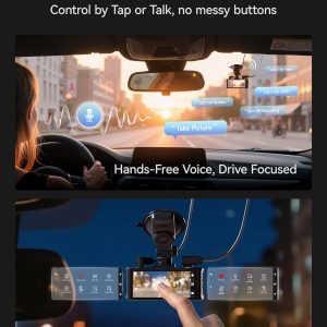 REDTIGER 4K STARVIS 2 Dashcam Front Rear, 5GHz WiFi 20MB/s, Free 128GB Card Voice Control, Touch Screen, GPS, Loop Recording, Parking Mode, Audio Recording, WDR Night Vision, Supercapacitor(F7N Touch) - Image 7