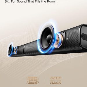 Soundbar with Subwoofer for TV, Home Theater Bluetooth 5.3 Speaker System with 2 Wireless Karaoke Mics, Surround Sound Audio with HDMI ARC, Optical, AUX, USB for Movie, Music, Family Party(Peak 260W) - Image 9