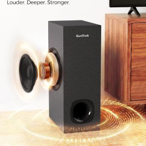 Soundbar with Subwoofer for TV, Home Theater Bluetooth 5.3 Speaker System with 2 Wireless Karaoke Mics, Surround Sound Audio with HDMI ARC, Optical, AUX, USB for Movie, Music, Family Party(Peak 260W) - Image 8
