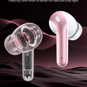TAGRY Bluetooth Headphones True Wireless Earbuds 60H Playback LED Power Display Earphones with Wireless Charging Case IPX5 Waterproof in-Ear Ear buds with Mic for TV Smart Phone Laptop Computer Sports - Image 6
