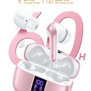 TAGRY Bluetooth Headphones True Wireless Earbuds 60H Playback LED Power Display Earphones with Wireless Charging Case IPX5 Waterproof in-Ear Ear buds with Mic for TV Smart Phone Laptop Computer Sports - Image 7