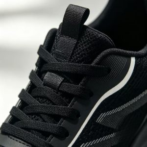 Breathable knitted running shoes lace-up lightweight platform sports shoes non-slip casual sports walking shoes - Image 2