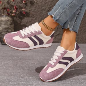 New 2026 Large Size Cross Band Color Block Running Shoes Lightweight Slip-On Sports Sneakers Comfortable Round Toe Rubber Sole - Image 7