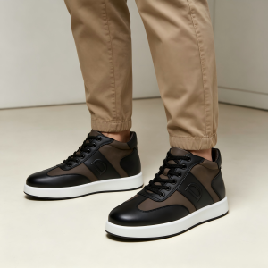 Men Winter Fleece‑Lined High Top Boots, Color Block Side Zipper Thick Sole Oxford Boots, Non‑Slip Wear‑Resistant Warm Lightweigh - Image 5