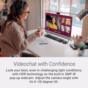 Dell 23.8" All-in-One Desktop, FHD, Intel Core 3 100U, Windows 11 Home Intel Graphics, 512GB SSD, 8GB, Wi‑Fi 6E, Bluetooth, Keyboard & Mouse, Dolby Atmos Speakers, EC24250 - Image 5