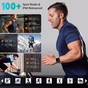 Odsslgw Smart Watch for Women Men(Answer/Make Call), Smartwatches with Heart Rate/SpO2/Sleep/Stress Monitor, IP68 Waterproof Activity Tracker for Android iPhone, 100+ Sports Fitness Watches - Image 6