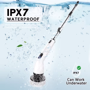Electric Spin Scrubber, Cordless Cleaning Brush for Bathroom,Home IPX7 waterproof power scrubber with LCD display, multi heads, extendable handle, 90min runtime for bathroom kitchen glass car - Image 6
