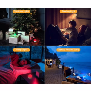 Kintion Portable Night Light, Rechargeable Dimmable 8 Color Lighting (1pcs) 1800mAh Battery Small LED Lamp for Nursery, Baby, Kids and Adults - Image 6