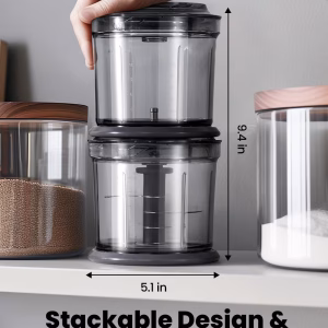 Food Processor 4 Cup, Electric Food Chopper, 【Small but Powerful】Meat Grinder with 2 Bowls, 2 Speed & 4 Blades for Vegetable, Meat, Nuts, Functions for Chopping, Dicing, Mixing and Puree - Image 2