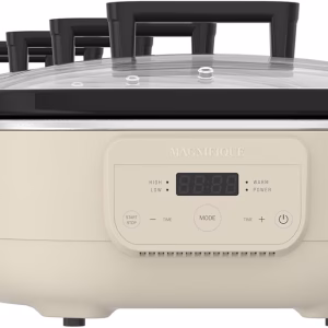 MAGNIFIQUE 6 Quart Programmable Slow Cooker Removable Healthy Nonstick Pot - Small Kitchen Appliance for Family Dinners - Serves 6+ People - Heat Settings: Keep Warm Oatmeal - Image 2